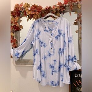Tie dye cloud style women’s cotton shirt